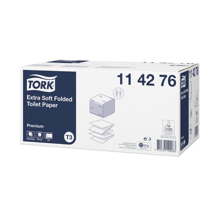 Papier toaletowy - TORK PREM T.P.FOLDED EXTRA SOFT (30 BIND)#114276