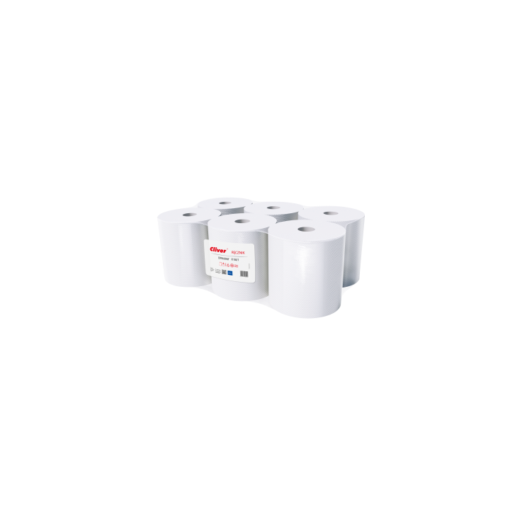 Ręcznik papierowy MIDI BIAŁY 130/1 1W (6ROL) #5944