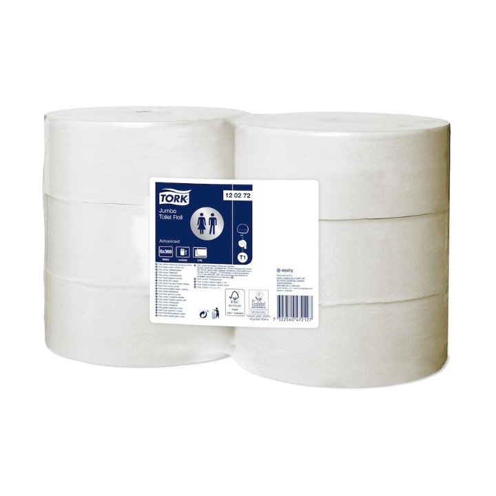Papier toaletowy - TORK ADVANCED TOILET JUMBO ROLL (6ROL) #120272