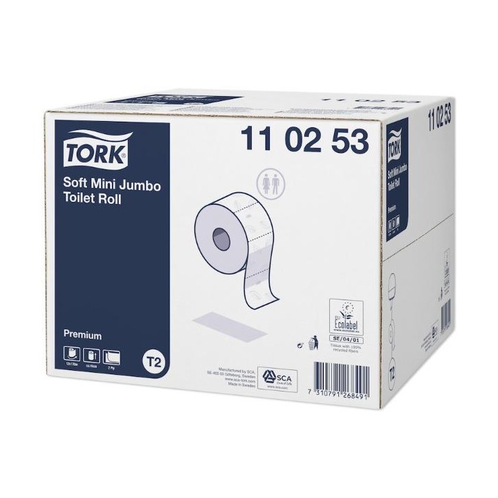 Papier toaletowy - TORK PREM T.PAPER MINI JUMBO ROLL (12ROL)#110253