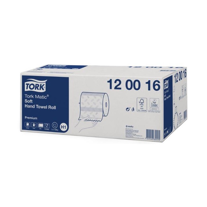 Ręcznik papierowy - TORK PREM H. TOWEL ROLL SOFT MATIC (6ROL)#120016
